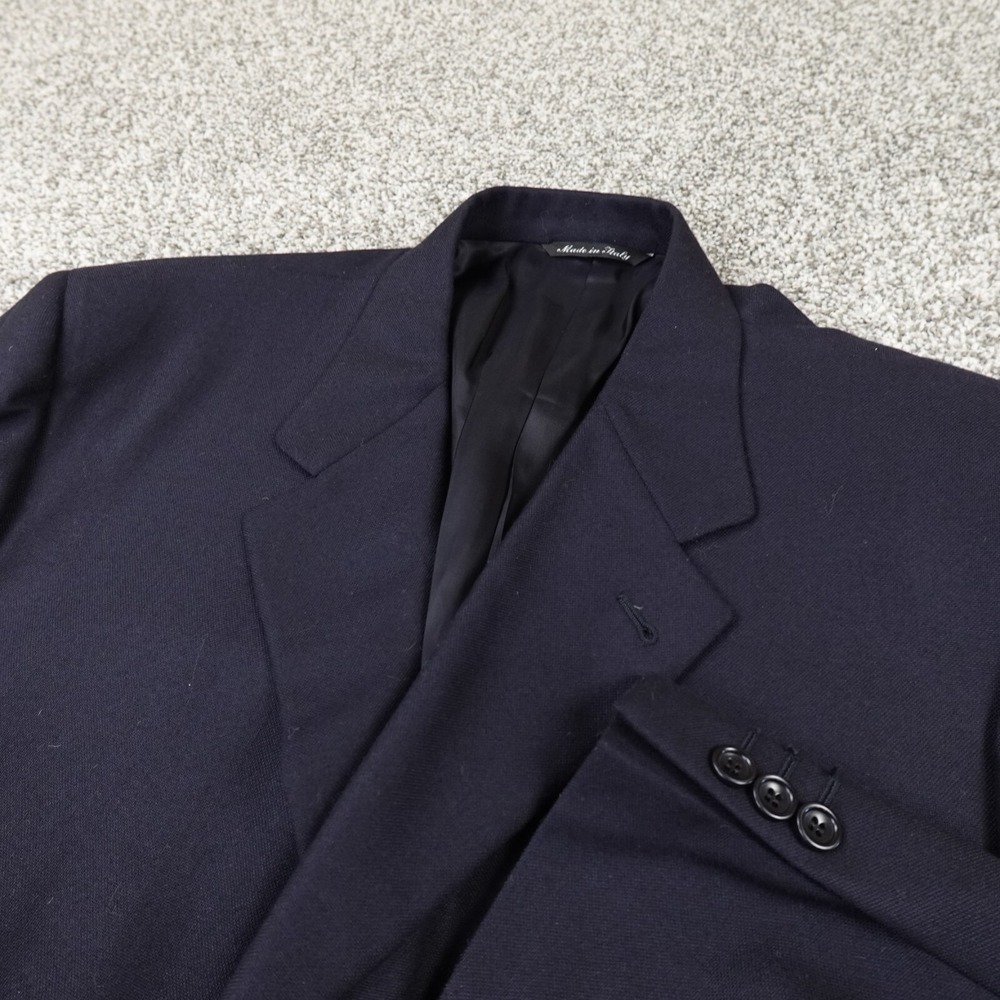 Canali Jacket Mens 56 EU 46 US Blue Wool Sport Over Coat Blazer Italy Proposta